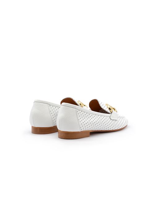 MOCASSINO TRAFORATO BIANCO ZANFRINI | DANTE 13PFWHT